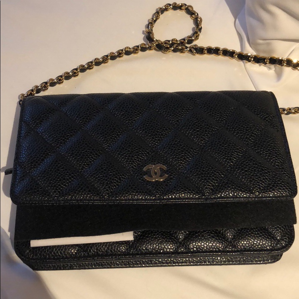 Chanel Black and Gold WOC